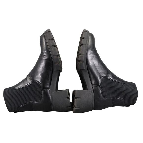 Steve Madden Shoe Women 11 Boots Fashion Platform Block Heel Hutch Pull On Black - Picture 13 of 16